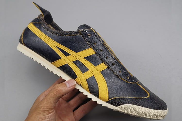 Onitsuka Tiger Deluxe THL504 SLIP ON Shoes (DK Blue/ Yellow)