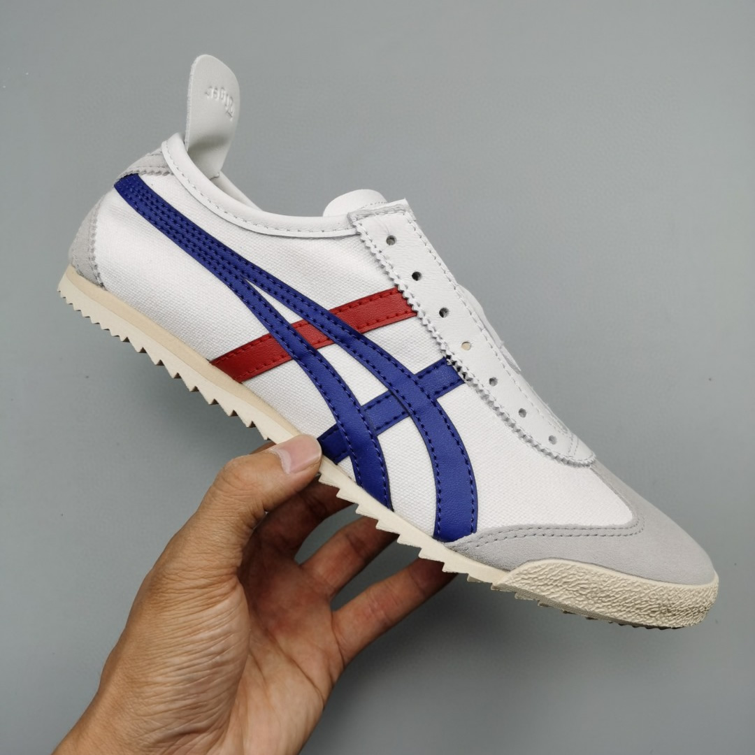 (White/ Blue/ Red) Onitsuka Tiger Mexico 66 Deluxe Shoes - Click Image to Close