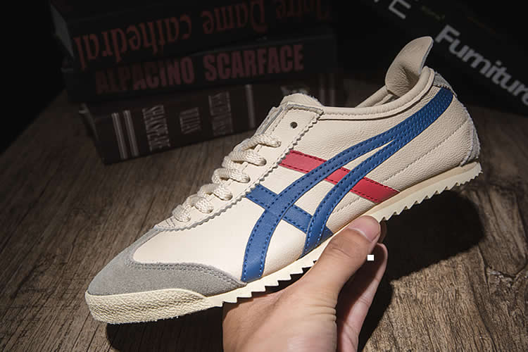 (Beige/ Blue/ Red) Onitsuka Tiger Deluxe Nippon Made Shoes