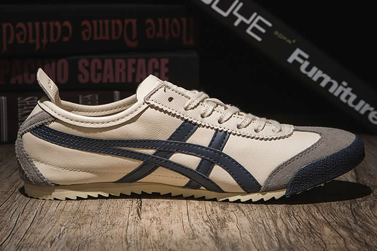 (Beige/ DK Blue) Onitsuka Tiger Mexico 66 Deluxe Nippon Made Shoes