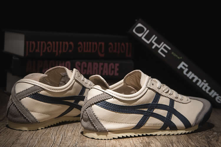 (Beige/ DK Blue) Onitsuka Tiger Mexico 66 Deluxe Nippon Made Shoes