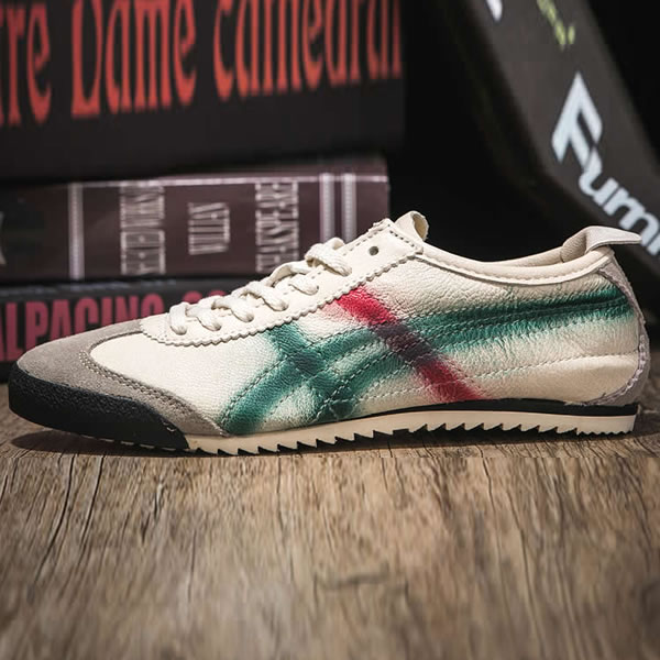 (Beige/ Green/ Red) Mexico 6 DELUXE Womens Shoes - Click Image to Close