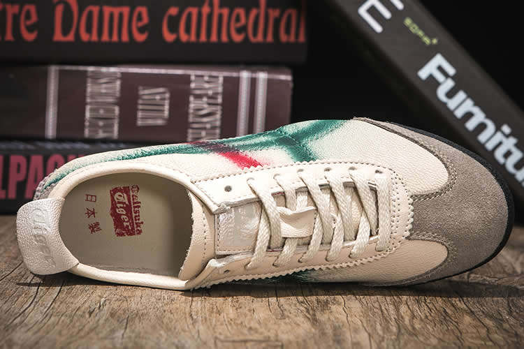 Onitsuka Tiger DELUXE (Beige/ Green/ Red) Women Shoes