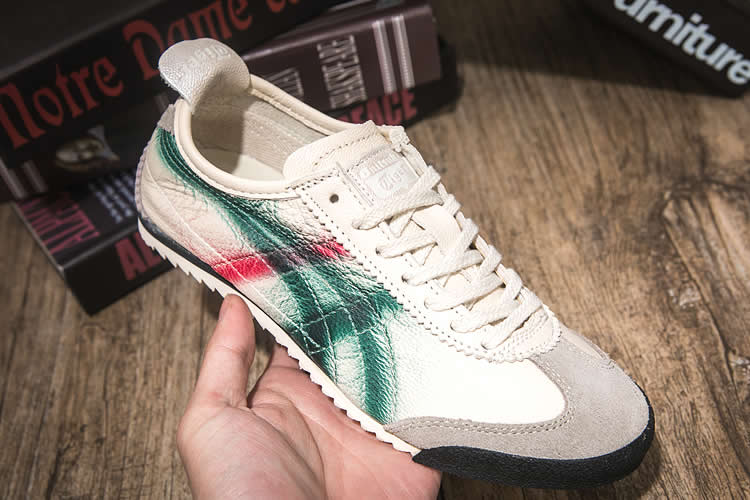 Onitsuka Tiger DELUXE (Beige/ Green/ Red) Women Shoes