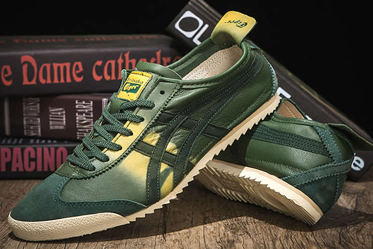 Army Green Onitsuka Tiger DX Mexico 66 Running Shoes Onsale