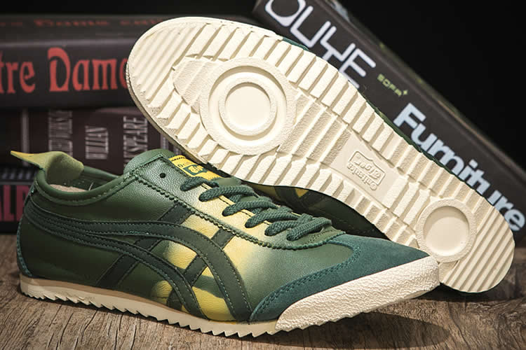 Army Green Onitsuka Tiger DX Mexico 66 Running Shoes Onsale