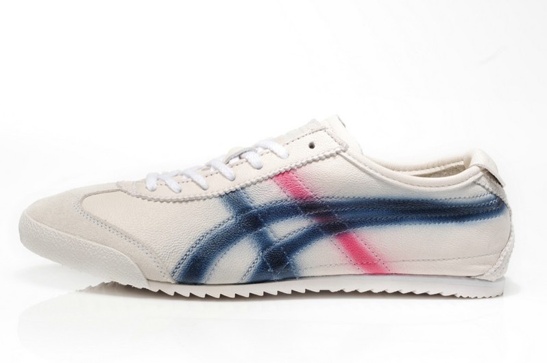 Onitsuka Tiger DX Beige Blue Red Women Shoes