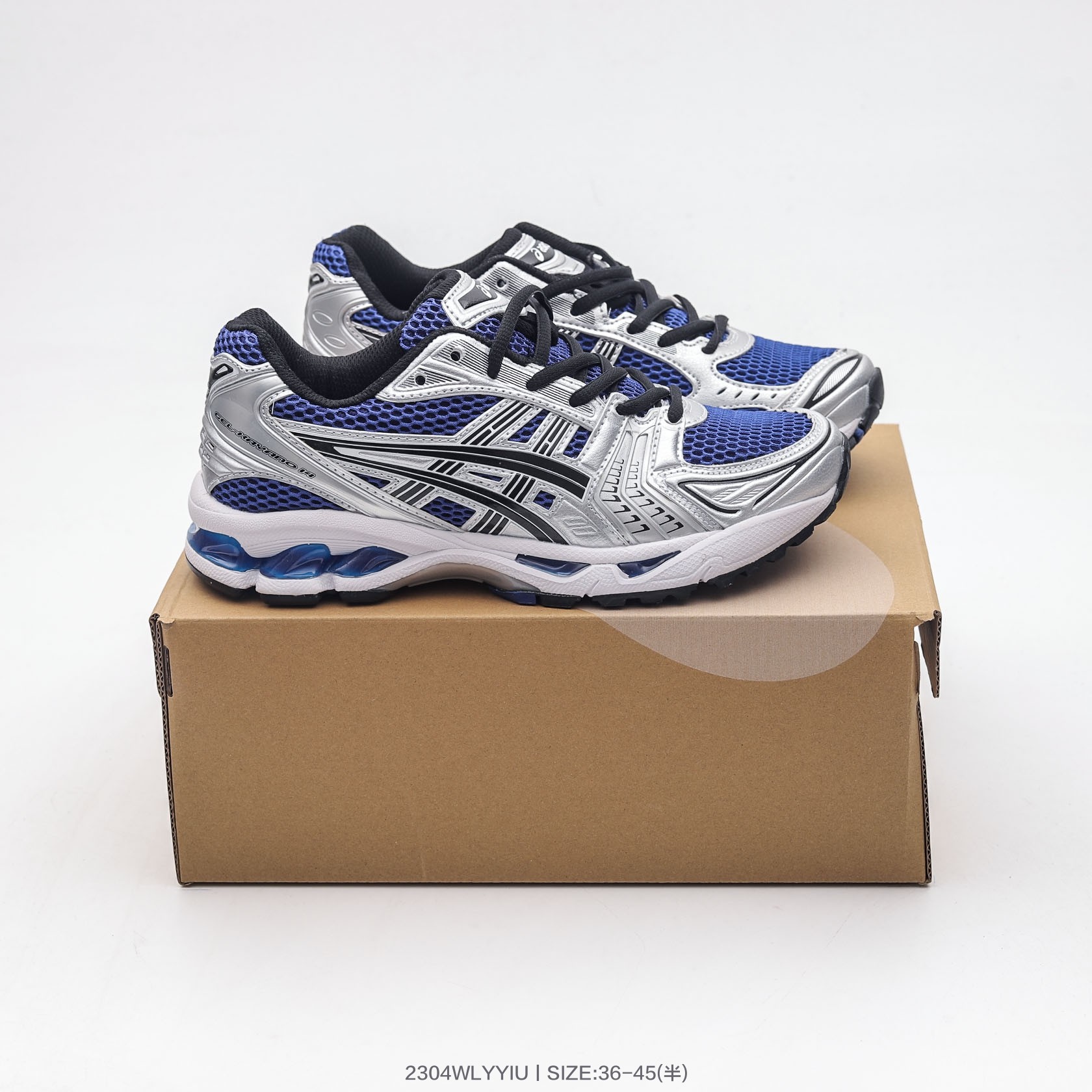 ASICS GEL -KAYANO 14 (Monaco Blue/ Silver) Running Shoes