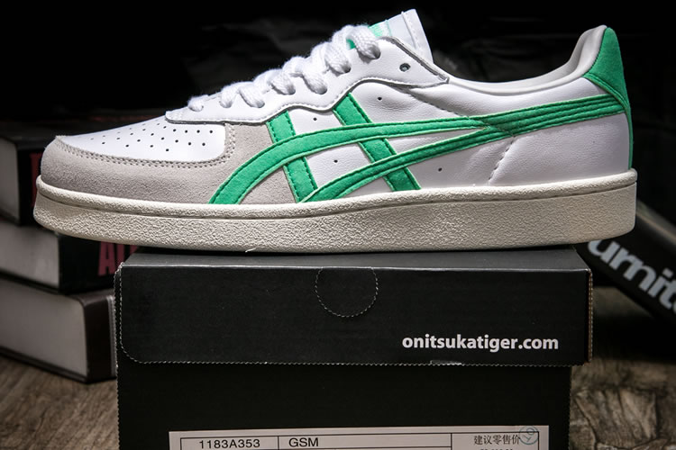 (White/ Green) Onitsuka Tiger GSM Shoes - Click Image to Close