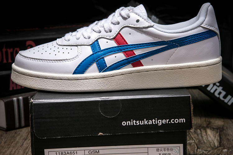 (White/ Blue/ Red) Onitsuka Tiger GSM Shoes - Click Image to Close