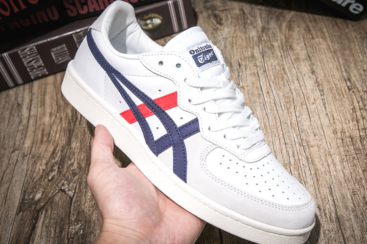 (White/ DK Blue/ Red) Onitsuka Tiger GSM Shoes - Click Image to Close