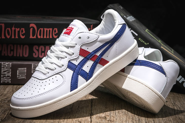 (White/ DK Blue/ Red) Onitsuka Tiger GSM Shoes - Click Image to Close