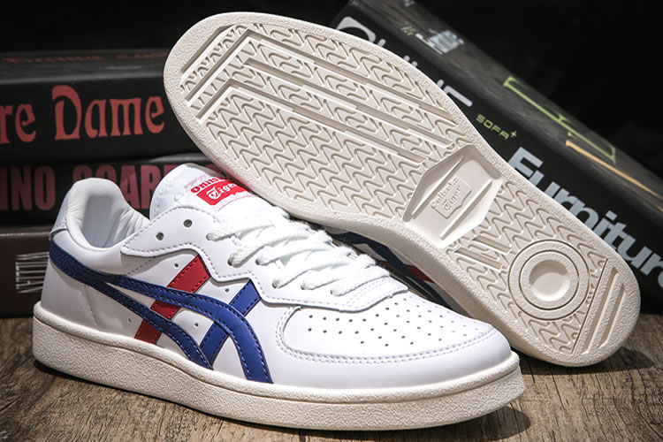 (White/ DK Blue/ Red) Onitsuka Tiger GSM Shoes - Click Image to Close