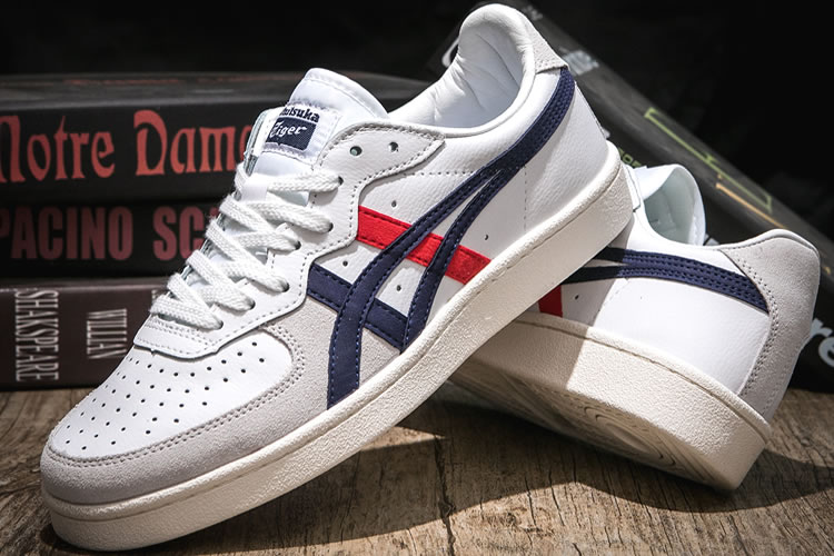 (Beige/ DK Blue/ Red) Onitsuka Tiger GSM Shoes