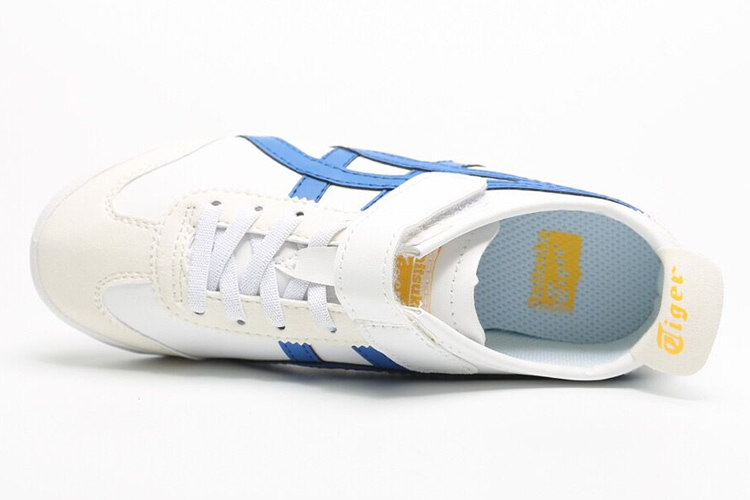 (White/ Blue/ Yellow) Mexico 66 PS Big Kid Shoes - Click Image to Close