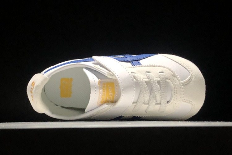 (White/ Classic Blue/ Yellow) Mexico 66 TS Little Kids Shoes - Click Image to Close