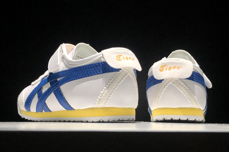 (White/ Classic Blue/ Yellow) Mexico 66 TS Little Kids Shoes - Click Image to Close