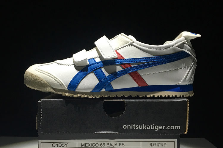 (White/ Blue/ Red) Mexico 66 BAJA PS Big Kid's Shoes - Click Image to Close