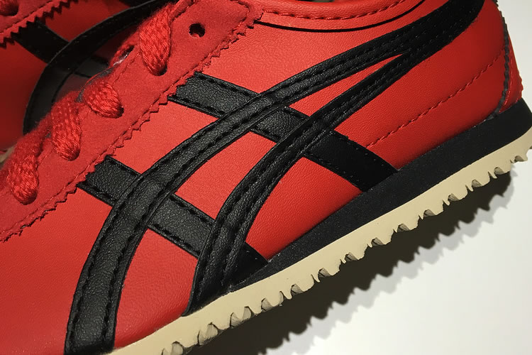 (Red/ Black) Onitsuka Tiger Mexico 66 TS Big Kid's Shoes - Click Image to Close