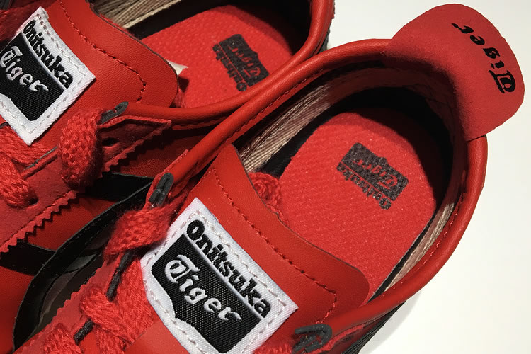 (Red/ Black) Onitsuka Tiger Mexico 66 TS Big Kid's Shoes - Click Image to Close