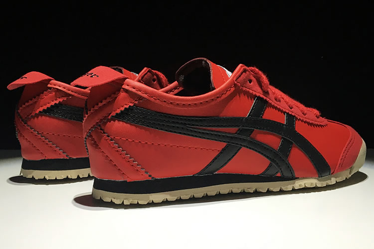 (Red/ Black) Onitsuka Tiger Mexico 66 TS Big Kid's Shoes