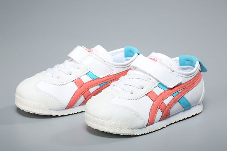 (White/ Peach/ Blue) Onitsuka Tiger Mexico 66 TS Little Kid's Shoes ...