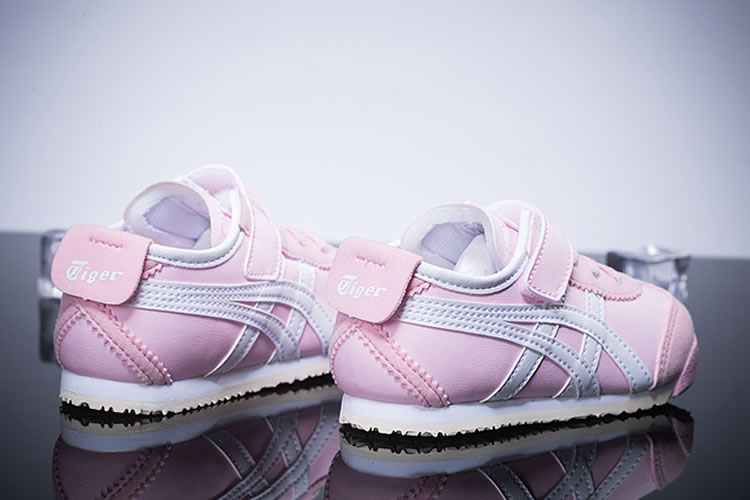 (Pink/ White) Onitsuka Tiger Mexico 66 PS Kid's Shoes - Click Image to Close