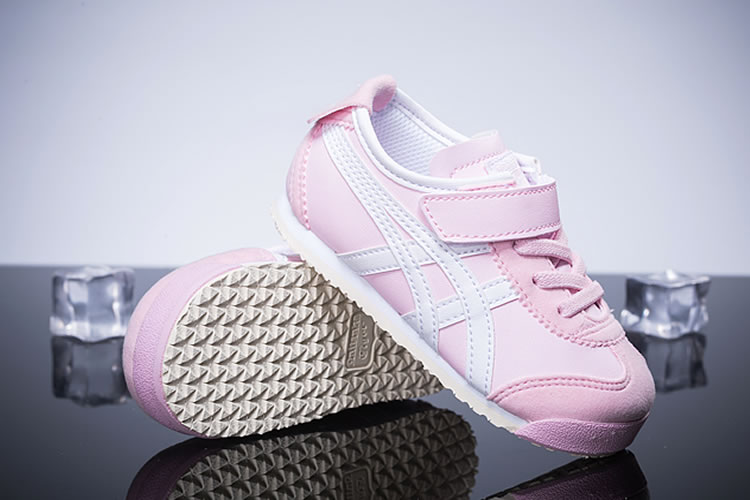 (Pink/ White) Onitsuka Tiger Mexico 66 PS Kid's Shoes - Click Image to Close