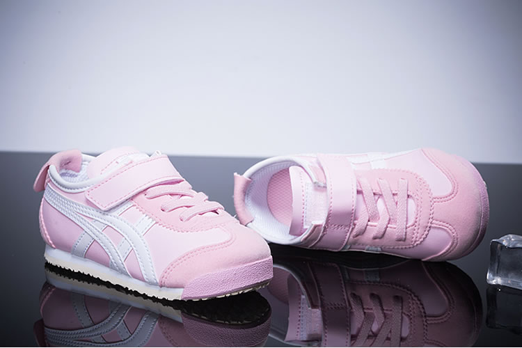 (Pink/ White) Onitsuka Tiger Mexico 66 PS Kid's Shoes - Click Image to Close