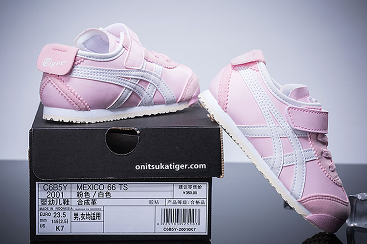 (Pink/ White) Onitsuka Tiger Mexico 66 PS Kid's Shoes - Click Image to Close