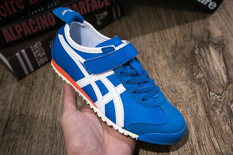 (Blue/ White/ Orange) Onitsuka Tiger PS Kid Shoes