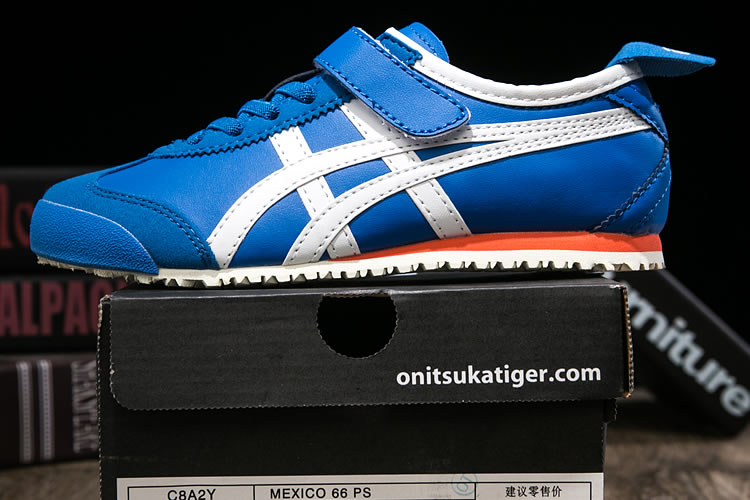 (Blue/ White/ Orange) Onitsuka Tiger PS Kid Shoes