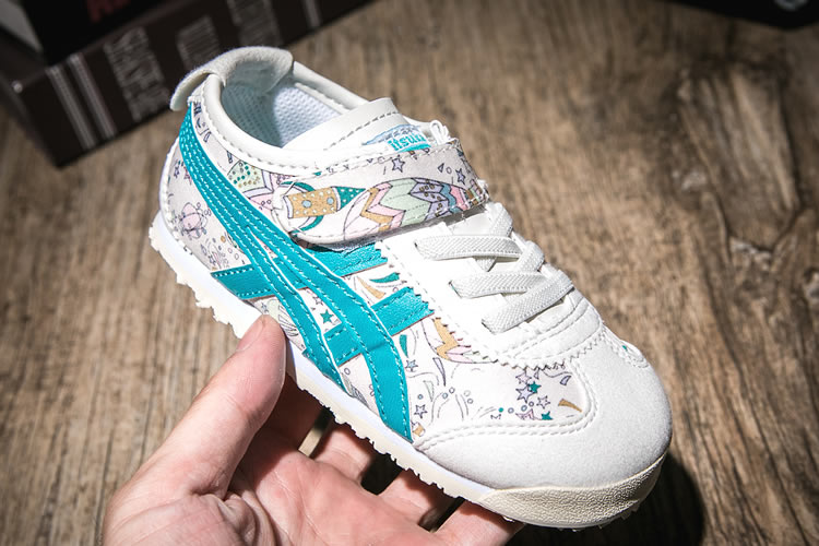 (White/ Blue) Onitsuka Tiger Mexico 66 TS Kid's Shoes