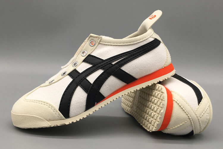 (Beige/ Black/ Orange) Onitsuka Tiger SLIP ON Big Kid's Shoes