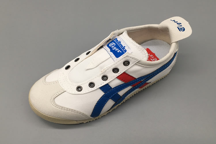 (White/ Blue/ Red) Mexico 66 PS SLIP ON Big Kid's Shoes - Click Image to Close