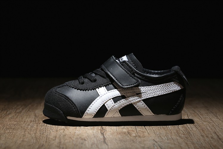 (Black/ White) Onitsuka Tiger Mexico 66 BAJA TS Little Kid's Shoes - Click Image to Close