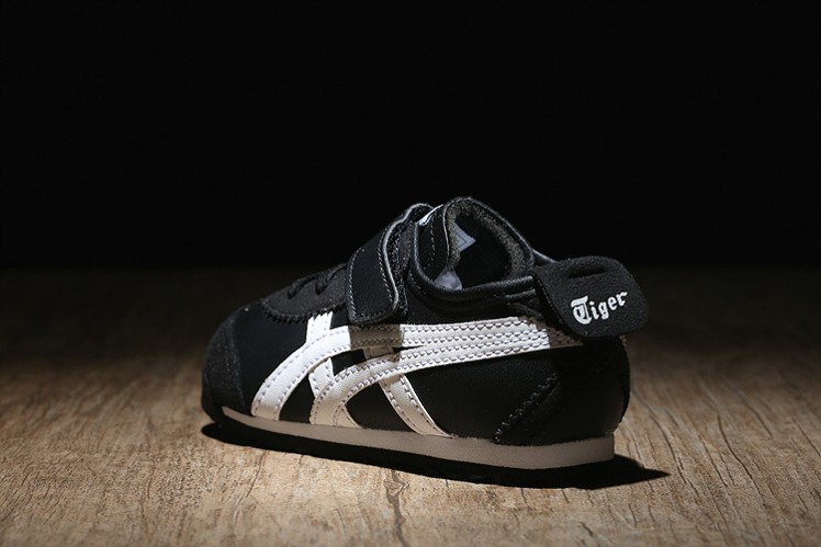 (Black/ White) Onitsuka Tiger Mexico 66 BAJA TS Little Kid's Shoes - Click Image to Close