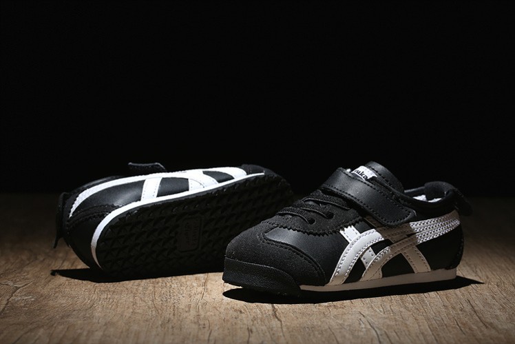 (Black/ White) Onitsuka Tiger Mexico 66 BAJA TS Little Kid's Shoes - Click Image to Close