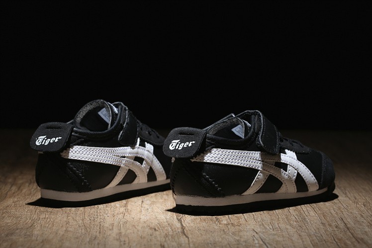 (Black/ White) Onitsuka Tiger Mexico 66 BAJA TS Little Kid's Shoes - Click Image to Close