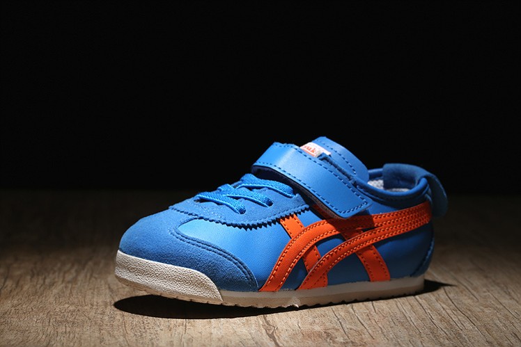 (Blue/ Orange) Onitsuka Tiger Mexico 66 BAJA TS Little Kid Shoes - Click Image to Close