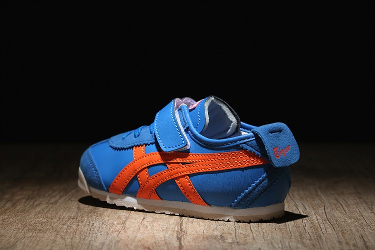 (Blue/ Orange) Onitsuka Tiger Mexico 66 BAJA TS Little Kid Shoes - Click Image to Close