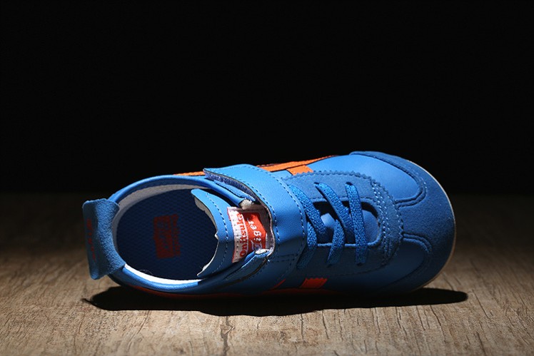 (Blue/ Orange) Onitsuka Tiger Mexico 66 BAJA TS Little Kid Shoes - Click Image to Close