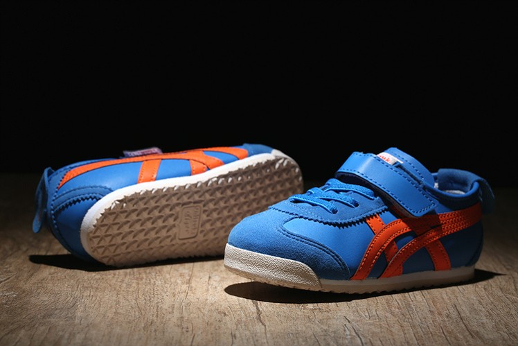 (Blue/ Orange) Onitsuka Tiger Mexico 66 BAJA TS Little Kid Shoes - Click Image to Close