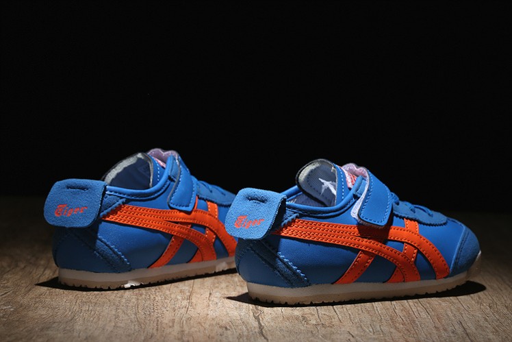 (Blue/ Orange) Onitsuka Tiger Mexico 66 BAJA TS Little Kid Shoes - Click Image to Close