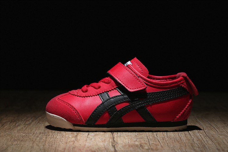 (Red/ Black) Onitsuka Tiger Mexico 66 BAJA TS Little Kid Shoes - Click Image to Close