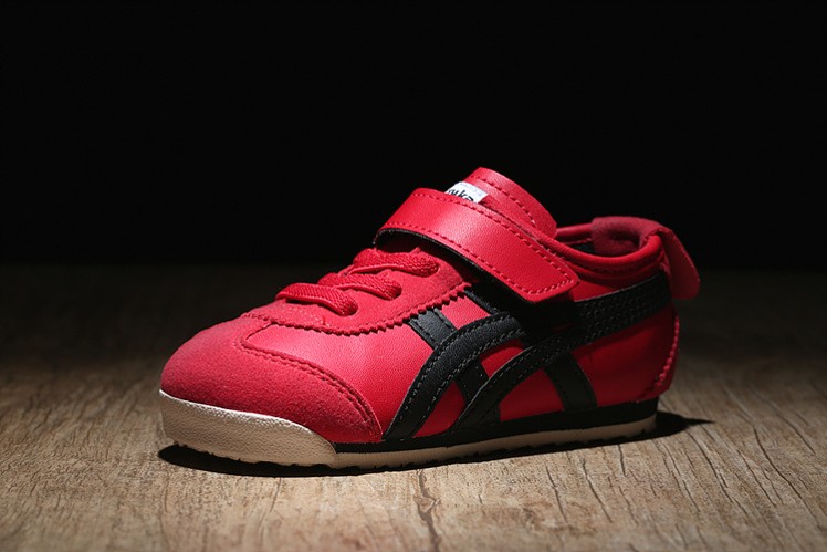 (Red/ Black) Onitsuka Tiger Mexico 66 BAJA TS Little Kid Shoes - Click Image to Close