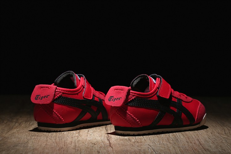 (Red/ Black) Onitsuka Tiger Mexico 66 BAJA TS Little Kid Shoes - Click Image to Close