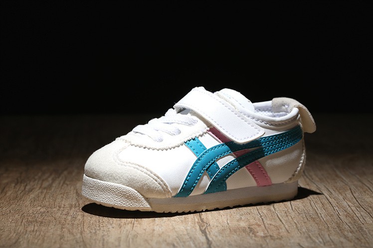 (Blue/ White/ Pink) Onitsuka Tiger Mexico 66 BAJA TS Little Kids Shoes - Click Image to Close