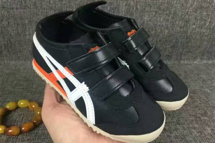 (Black/ White/ Orange) Mexico 66 BAJA PS Big Kid's Shoes - Click Image to Close