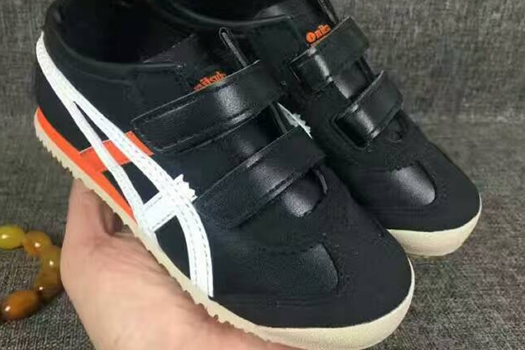 (Black/ White/ Orange) Mexico 66 BAJA PS Big Kid's Shoes - Click Image to Close